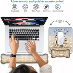 Keyboard Wrist Rest + Mouse Pad Wrist Support Set with Coasters, Non-Slip PU Base Ergonomic Mousepad for Home Office Working Studying Easy Typing & Pain Relief, Bible Verse Phil 4:13