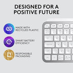 Logitech MX Keys Mini Minimalist Wireless Illuminated Keyboard, Compact, Bluetooth, Backlit, USB-C, Compatible with Apple macOS, iOS, Windows, Linux, Android, Metal Build - Pale Gray