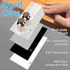 Art3d 102-Piece Faux Stone Peel and Stick Backsplash Tile, Waterproof Thick PVC Stick On Subway Wall Tile for Kitchen Bathroom Laundry Room Fireplace - 3" x 6" Biege Marble
