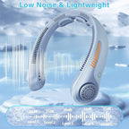 Portable Neck Fan - Rechargeable Personal Fan with Neck Brace, 5 Speeds, All-Around Cooling, Hands-Free Bladeless Lightweight Quiet Neck Fans That Blow Cold Air Gift for Women/Men, Hot Flashes, Travel