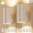 NIORSUN Night Lights Plug into Wall, Dimmable with 3 Color Modes & Auto On/Off Sensor, Ultra-Slim Nightlight for Hallway, Bathroom, Bedroom, Nursery, Kitchen (10 Pack, White)