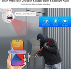 [Auto Tracking Alert 360° PTZ & 2-Way Audio] 8CH Plug&Play Wireless Cameras for Home Security, 4x1920P 5MP IP67 IR&Full Color Night Vison AI Motion Detection, 1TB HDD 24/7 Recording Remote Control