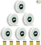 Yfwsrecinoe 6 Pack Upgraded Combination Smoke and Carbon Monoxide Alarm Detector, Dual Sensor Smoke Alarm&Carbon Monoxide Detector (Includes Battery)