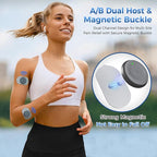 KingPavonini Wireless TENS Unit, Muscle Stimulator for Pain Relief, Portable Rechargeable TENS EMS Machine, LED Screen, Remote, Dual Channel 6 Modes 16 Intensity Massager, Charging Case (Black)