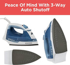BLACK+DECKER Easy Steam Compact Iron for Clothes, Automatic Shutoff, Nonstick Plate, Light Weight, 1200 Watts