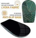 BOCHEERY Ergonomic Mouse Pad Wrist Support,Upgrade Mousepad with Massage Design,Non-Slip PU Base Desktop Mouse Pads for Pain Relief, Computer, Office & Home,12 x 8 in（F-Leaf Green）
