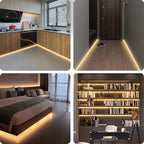WOBANE LED Strip Lights, Motion Sensor Light Strip with Remote and Adapter, Night Light, Dimmable Function, 16.4ft Tape Lighting for Kitchen, Under Cabinet, Bedroom, Shelf, Bed, 3000K Warm White