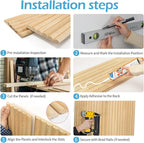 Art3d 4 Pc 96"x5.7" Wood Slat Wall Panel for Interior, Ceiling and Decoration, Semi-Cylinder Design, 15.2 SqFt