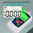 GOYOJO Digital Force Gauge High-Precision Push-Pull Meter for Tension & Compression Testing Units (N, kg, lb, oz) Real-Time/Peak/First Peak Modes Ideal for Quality Control & Material Testing (300N)