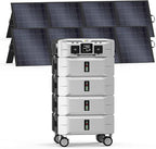 IEE SP5000 Solar Generator 5000W, 10.24kWh Power Station with 2x200W Solar Panels, 5 AC Outlets(9000W Surge), 120V/240V Dual Voltage, LiFePO4 Battery for Home Backup Outdoors Camping RV Emergency