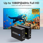 PVBCTCSID 400ft HDMI Extender Over Cat5e/6 1080P HDMI Monitor Extender Over Single Ethernet Up to 120m with Loop Output and Automatic EDID Functions
