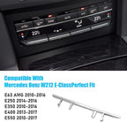 Jaronx Compatible with Mercedes Benz AC Button Trim E Class W212, Temperature Climate Control Button Sliver Chrome Trim for E Class W212 E63 AMG E250 E350 E400 E550 2010-2017(Polished)