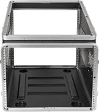 Sound Town Lightweight and Compact 8U ATA ABS Rack Case, with Slant Mixer Top, 21" Depth, 10U Top and 8U Side Spaces (STMR-A10X8U)