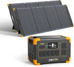 pecron 1800W Solar Generator with 2x300W Solar Panels, 1024Wh Portable Power Station LiFePO4 Battery Backup, 100W USB-C Output Solar Generator, Fast Charging for Home Use, Camping, RV, Emergencies