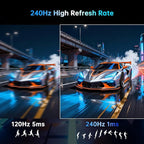 KTC 24 Inch 240Hz Curved Gaming Monitor, FHD 1080p 1500R 1ms Computer Monitor, Adaptive Sync, 3000:1 Contrast, HDR Support, HDMI 2.0 & DP 1.4, Low Blue Light, Tilt, VESA, H24S17P