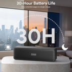 FULMINARE Portable Bluetooth Speaker for Home, Wooden Housing, 50W Deep Bass Stereo Sound, Bluetooth 5.3, 30H Playtime, 4-in-1 Playback, IPX5 Waterproof for Indoor & Outdoor Use