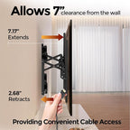 ynVISION.DESIGN Tilt TV Wall Mount for Large TVs 55-105 in | Tilt & Swivel | Pulls Out 7in for Easy Access | Max VESA 1000x600 mm & 176 lbs | Designed to hit 3 Studs | Anti-Theft & Slides to Center