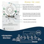 T101M Mechanical Time Switch,24-Hour 120 V Mechanical Time Switch,SPST, Mechanism Only