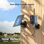 IHOXTX 4G SIM Cellular Security Cameras Wireless Outdoor/Indoor with Solar Panel: No WiFi Battery Operated Camera for Home Security with 2-Way Audio - Color Night Vision House CCTV Cam