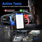 VDIAGTOOL D200 OBD2 Scanner Bluetooth, 2026 Bidirectional Scan Tool with Free Updates, 26 Resets (Upgradeable to 49+), Full System Car Scanner Diagnostic Tool, Throttle Relearn, FCA AutoAuth & CAN-FD