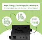 Eyedro Home Energy Monitor – Real-Time Electricity Usage Monitor with Solar Net Metering – Whole House Power Consumption Monitor – WiFi/Ethernet Smart Energy Meter with Reports & History, 2 Sensors