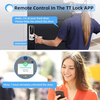 Smart Door Lock with Handle,Keyless Entry Door Locks, 8-in-1 Fingerprint Keypad Exterior Lock - Smart Locks for Front Door - Digital Electronic Smart Lock with Code & APP Control (Silver)