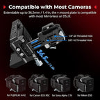SMALLRIG Upgraded V Mount Battery Plate Kit, w/ QR Plate for Arca, LCD Screen Protector & Cable Clips, D-Tap & USB-C Supply, All-in One Camera Video Rig for Mirrorless/DSLR, for NEEWER V Mount Battery