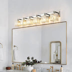 FDPBY Modern 6-Light Chrome Crystal Bathroom Vanity Light Fixtures