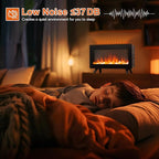 16" Small Electric Fireplace Heater - Desk Space Heater with Realistic Led 3D Flames, Freestanding Fire Places Electric Fireplace Heater for Indoor Use, 750 | 1500w, Overheating Protection