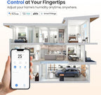 Dehumidifier for Basements, 2000 Sq. Ft., 30 Pints, Max 50 Pints 1.6L Tank, App-Controlled, With 4.9 ft Drain Hose Low noise, for Living room, Basements and Office