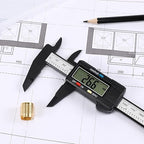 Simhevn Electronic Digital Calipers, inch and Millimeter Conversion,LCD Screen displays 0-6" Caliper Measuring Tool, Automatic Shutdown, Suitable for DIY/Jewelry Measurement (New150mm Black Plastic)