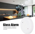 Sonew Wired Glass Break Detector, Adjustable Sensitivity Door Window Break‑in Sensor with Tamper Alarm, Ceiling/Wall Mount
