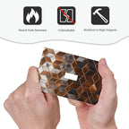 Bvtewkhz Brown Abstract Luxury Modern Geometric Cubic Marble 1 Gang Single Toggle Decorative Light Switch Covers Electrical Faceplate Switch Plates for Bathroom Kitchen Home