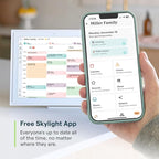 Skylight Calendar: 15-inch Wall Planner Digital Calendar & Chore Chart, Smart Touchscreen Interactive Display for Family Schedules – Wall Mount Included, Great for Organizing Your 2026 Calendar