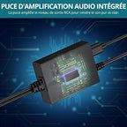 YGiTK Optical to RCA Adapter 192kHz DAC Digital to Analog Audio Converter 7ft/2.1m Long DAC Converter Digital Audio Optical to RCA Male Cable Plug&Play for HDTV, DVD, Blu-Ray Players and Game Consoles