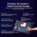 RGBlink NDI PTZ Camera Controller, PoE Powered, 3D Joystick Control,3.5 LCD Preview, Multi-Protocol Support, for Church Worship, Webinars & Live Streaming (RGBBKT)