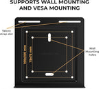 HumanCentric Universal Wall and VESA Mount, Adjustable Strap for Small Computers, UPS Units, Cable Boxes, Modems and Other Electronic Devices, Mounts on The Wall or Back of a Computer Monitor
