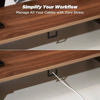 ULTRARM Moodular Add-ons Cable Organizer 2 Pack [Accessory Only - Requires Moodular Wooden Monitor Stand Slide Rails for Use] Black MSA-CO