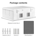 Namunanee Outdoor Electrical Junction Box, ABS Water Resistant Enclosure with Internal Mounting Panel & Hinged Cover (18.1" H* 12.6" L* 6.3" W)