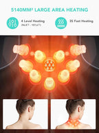 SKG Foldable Neck Massager for Pain Relief Deep Tissue Vibration Cordless Travel Massager,Portable 9D Neck Massager for Office Home Car Birthday Gifts for Men Women Dad Mom Grandpa