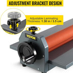 VEVOR 29.5 Inch Cold Laminator Machine 10mm Manual Vinyl Photo Film Cold laminator Hand Crank Pressure Cold Roll laminator(29.5 Inch)