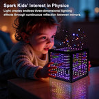 Heepulor Infinity Hyper Cube LED Light LED Controller with Stand & Controller, Built-in 10 Mode Children Lamp - Cool & Creative Multicolor Decorative Mirror Art Desk Night Light (4Inchs Without APP)