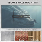 WALI Heavy Duty TV Wall Mount for 43-120 Inch Flat Curved TVs up to 165 lbs,Low Profile 1.2 Inch from Wall,Mounting Holes up to 900x600mm,Compatible with Stud Spacing, Easy Install Bracket,Black