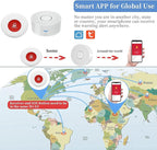 WiFi Caregiver Pager Call Button Wireless Nurse Alert Call Bell Emergency Alert Pager at Home for Elderly Patients
