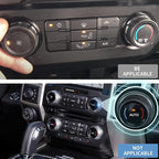 Knob Cover for F150 AC Climate Control Switch/Trailer/4WD/VOL/Tune Button Interior Center Console Trim Accessories Compatible with Ford F150 XLT 2016 2017 2018 2019 (Orange 6 Pcs)