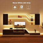 Lepro LED Strip Light, 32.8Ft Dimmable Vanity Lights, 3000K Super Bright LED Tape Lights, 420 LEDs SMD 2835, Strong 3M Adhesive, Suitable for Home, Kitchen, Under Cabinet, Bedroom, Warm White