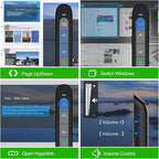 USB C Rechargeable Presentation Clicker with Green Light, Remote Clicker for Presentations Wireless Presenter Slide Changer PPT Advancer with Volume Control for Laptop Computer