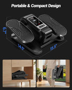 Under Desk Elliptical Machine, Electric Seated Pedal Exerciser, Min Leg Exerciser with Remoter, 12 Level Speeds, Forward & Reverse Direction, Manual & Auto Mode for Home Office