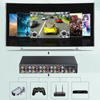 BolAAzuL RCA Switch 8 in 1 Out Composite Video L/R Audio Selector Box 8X1, 8-Way RCA Switcher - 8 Port AV Selector Switch - Plug & Play for Wii PS2 Xbox DVD STB HDTV