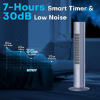 MYICY Evaporative Air Cooler, 35" Windowless Air Conditioner Portable w/3 Speeds, 25ft Remote, Smart Timer & Water Tank, Portable Air Conditioners No Windows Needed, 90°Oscillating AC Unit for Room